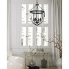 Cal Lighting 28.5" Height Grafton Matte Black Metal Chandelier - 4 of 4