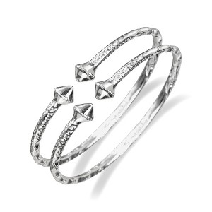 Better Jewelry,  Twisted Cone .925 Sterling Silver West Indian Bangles, 1 pair - 1 of 3
