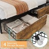 Bed Frame with Storage, Storage Drawers, Integrated Charging Station, and Ergonomic Upholstered Headboard—Strong, Elegant - 4 of 4
