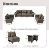Captiva Designs Cloud Modular 3-Piece Sectional Sofa Set, 5-Seater Deep Seat Couch for Living Room - 2 of 4