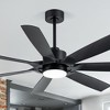 Airsurfer 60" Ceiling Fan with LED Light, 7 Reversible Blades, Matte Black, Remote Control & Dual Downrods Included - 3 of 4
