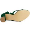 Allegra K Women's Open Toe Front Crisscross Chunky Heel Lace Ups Sandals - 4 of 4