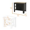 Grungis Kitchen Island Cart with Three Concealed Shelves,Kitchen Island with Large Top Surface,Island Table for Kitchen - 2 of 4