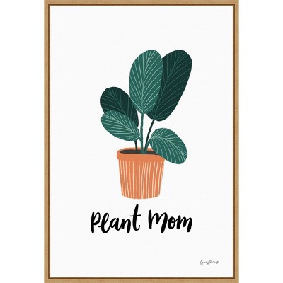 16" x 23" Plant Mom by Becky Thorns Framed Wall Canvas - Amanti Art