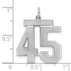 Black Bow Jewelry Sterling Silver, Jersey Collection, Large Number 45 Pendant - 4 of 4
