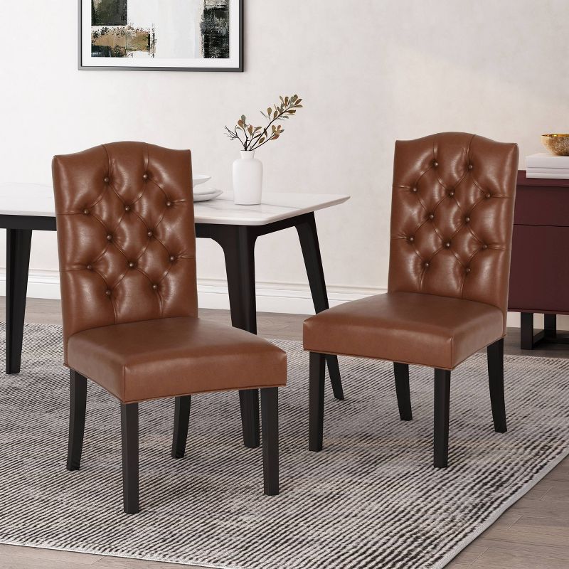 2pk Harriet Contemporary Tufted Dining Chairs - Christopher Knight Home, 3 of 13