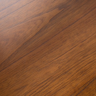 Midcentury Triangular Walnut Wood End Table