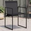 vidaXL Garden Chair Set of 4 Black Textilene fabric, Powder-Coated Steel - 2 of 4
