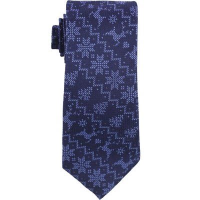 Tommy Hilfiger Mens Holiday Snowflake Self-tied Necktie