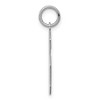 Black Bow Jewelry Sterling Silver, Athletic Collection, Large Polished Number 6 Pendant - 2 of 4