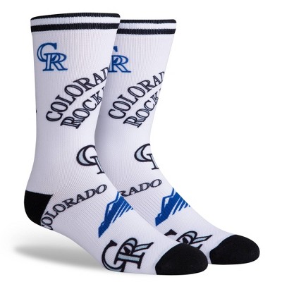 MLB Colorado Rockies Mixed Up Crew Socks - L