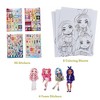Rainbow High Coloring Art Set for Kids with Stickers and Stampers, 150+ Pieces - 3 of 4