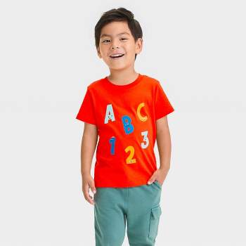 Toddler Boys' Short Sleeve Graphic T-Shirt - Cat & Jack™ Heather Orange