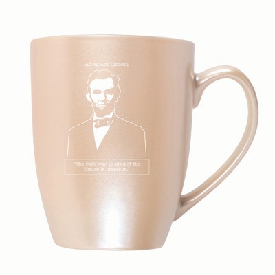 Elanze Designs The Best Way To Predict The Future Is Create It 10 ounce New Bone China Coffee Tea Cup Mug, Precious Pearl