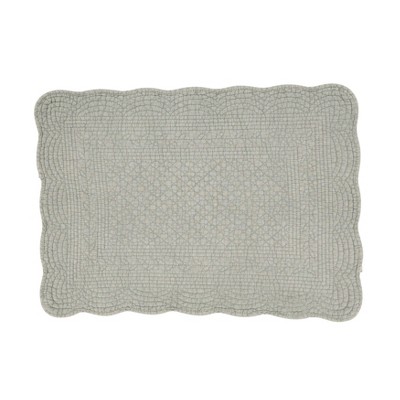 Light Gray Quilted Cotton Rectangle Placemats Set of 4