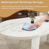 PAGED Extendable Dining Table Modern Round Kitchen Table with X-shaped Base, 42-59" Living Room Table for 4/6 Person, Space Saving - 4 of 4