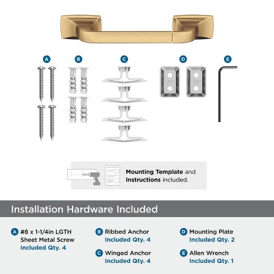 Champagne Bronze Pivoting Double Post Toilet Paper Holder