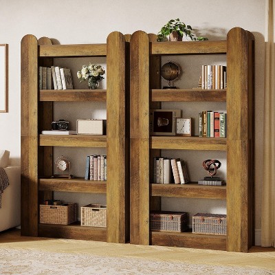Tribesigns 5-Tier Wooden Bookshelf, 70.86" Farmhouse  Bookcase, Freestanding Display Shelf for Living Room, Home Office, Bedroom
