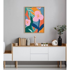 18" x 24" Sylvie Oaxaca Garden Framed Canvas by Kate Aurelia Holloway Natural - Kate & Laurel All Things Decor - 1 of 4