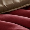 2 Piece Luxe Microsuede, Pieced Design Color Block Stripes Bedding Comforter Sets, Winter Soft Brushed Microfiber Reverse, Matching Sham - 3 of 4