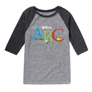 Boys' - Dr. Seuss - ABC Book Characters Raglan Graphic T-Shirt - 1 of 4