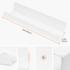 Unique Bargains Bathroom Bedroom Living Room Kitchen Room Acrylic Wall Display Shelf White - 2 of 4