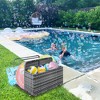 Outdoor Pool Toy Organizer, Waterproof PE Pool Float Storage, Rattan Poolside Storage Basket for Lifebuoy, Life Vests, Beach Balls - 4 of 4
