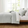 Lush Décor Full/Queen Azalea Ruched Velvet Stripe Comforter Gray - 4 of 4