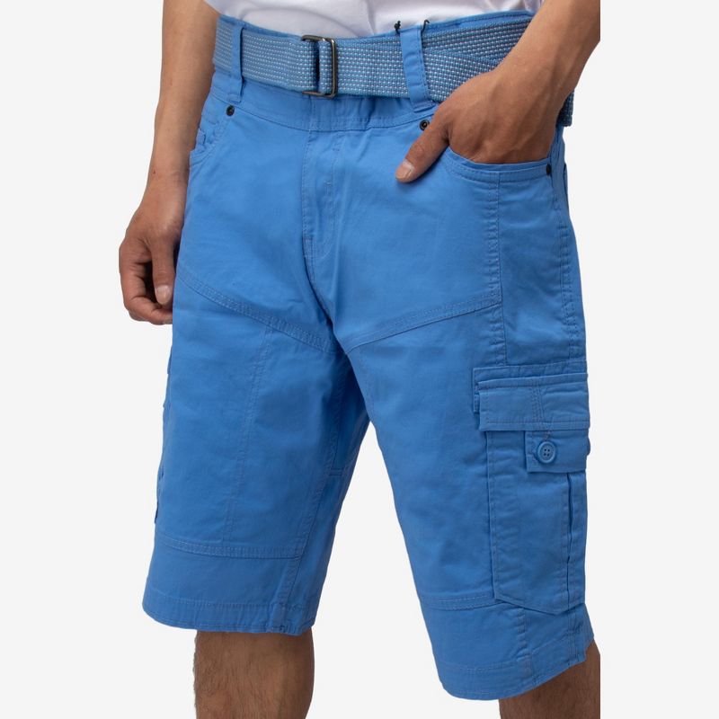 X RAY Men's Belted 12.5" Inseam Strech Twill Cargo Shorts, 5 of 9