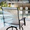Aghana Digitals 2-Piece Brown Outdoor Swivel Bar Stools with Steel Frame, Sling Fabric, Armrests & - 4 of 4