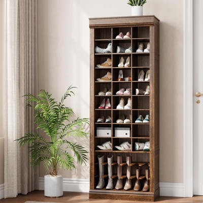 Shoe Storage Cabinet, Freestanding Coat Rack and Shoe Storage