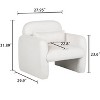 Modern Teddy Fleece Accent Chair with Armrests and Pillow, Cozy Single Sofa Armchair for Living Room, Bedroom or Study - ModernLuxe - 3 of 4