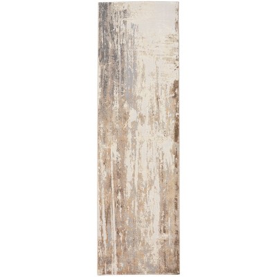 Parker Transitional Abstract Tan/Ivory/Gray Area Rug