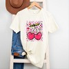 Cherry Hearts Grunge - Women's Short Sleeve Graphic T-Shirt - 2 of 4