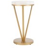 Theia Accent Table - White Marble/Gold - Safavieh. - 2 of 4