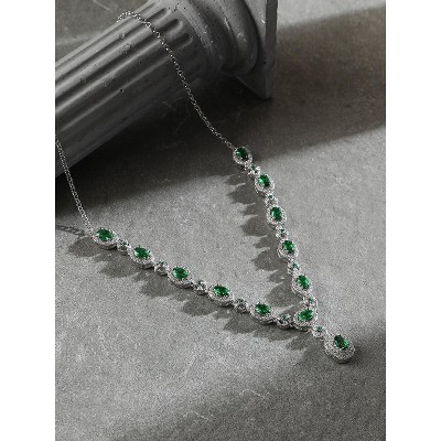 SOHI Women's Emerald Green The Monaco Collar Necklace