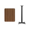 Emma and Oliver 24"x30" Walnut Laminate Bar Table Top-22"x22" Base - 2 of 2