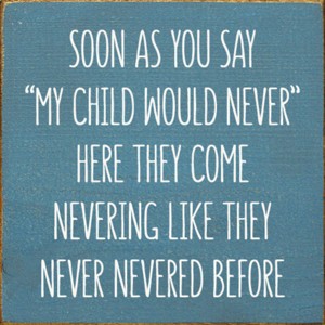 Slickblue Funny Parenting Quote Wood Wall Sign – Rustic 7x7 Home Decor for Moms and Dads, Multiple Color Options - 1 of 3