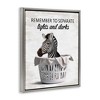 Stupell Industries Separate Laundry & Zebra Floating Frame Canvas Art - 2 of 4