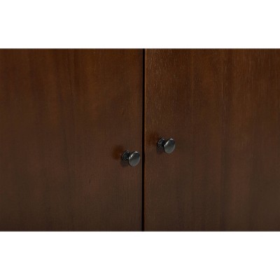 Walnut Brown Mid-Century Modern Freestanding Office Cabinet
