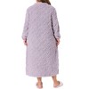 Agnes Orinda Women's Plus Size Fuzzy Cozy Crew Neck Long Sleeve Geometric Lounge Home Soft Full Nightgowns - 4 of 4