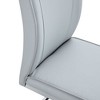 CAVINAS Modern Luxury Simple Arch Chair, PU High Resilience Dining Chair with Crazy Horse Texture and Arched Metal Leg - 4 of 4