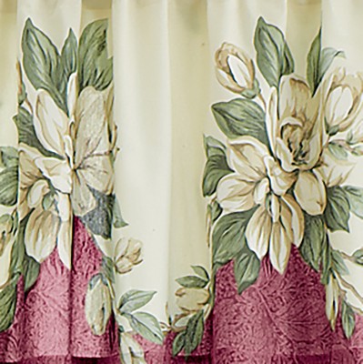 Burgundy Cotton Polyester Rod Pocket Light-Filtering Window Panel Pair