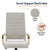 LeisureMod Benmar High-Back Leather Office Chair with Swivel, Tilt, Adjustable Height, Ergonomic Design for Home Office, Study, or Workspace - 4 of 4