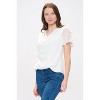 WEST K Women's Destiny Flutter Sleeve Cowl Neck Top - 3 of 4