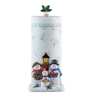 Collections Etc Snowmen Family Kitchen Paper Towel Holder 6 X 7 X 13.5 - 1 of 2