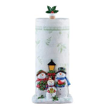 Collections Etc Snowmen Family Kitchen Paper Towel Holder 6 X 7 X 13.5