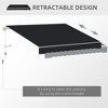 Sapphtopaz 8' x 7' Retractable Awning Manual Patio Awnings Sunshade Shelter UV Resistant Window Cover - 2 of 4