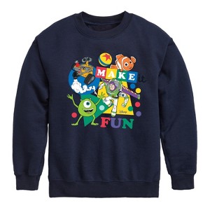 Boys' - Disney - Make It Fun Graphic Long Sleeve Fleece Sweatshirt - 1 of 4