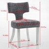 Mid-Century Modern Upholstered Dining Chairs Set of 2, Armless Chairs with Backrest and Metal Legs for Dining Room or Kitchen – The Pop Home - 4 of 4
